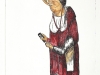 St Tweetus. Hand coloured drypoint.