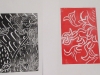 Alan Birch art workshop, relief printing.
