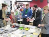 Teachers plan their prints with Alan Birch.
