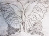 Butterfly print with workshop at Manchester Museum with Alan Birch.