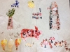 Relief prints of wolf and house . Print workshop with Alan Birch.