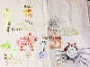 Relief prints of pig and house . Print workshop with Alan Birch.