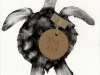 Drypoint and label.