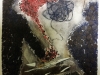 Figurative collograph, with bubble wrap.