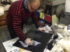 Alan Birch inking plate.
